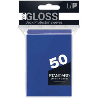 50 pochettes gloss format standard bleu ultra pro 82670 