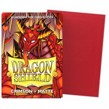60 pochettes matte format japonais crimson dragon shield 