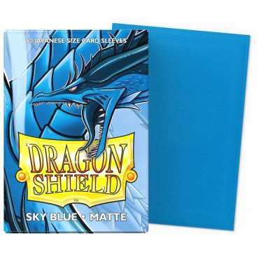60 pochettes matte format japonais sky blue dragon shield 