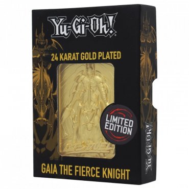 carte metal plaque or 24k yu gi oh gaia le chevalier implacable 1 