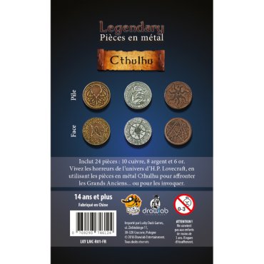 legendary metal coins cthulhu boite de jeu 