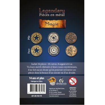 legendary metal coins magie boite de jeu 