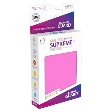 ugd010600 60 pochettes matte supreme ux format japonais pink ultimate guard 