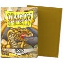 100 Gold Matte Standard Size Sleeves - Dragon Shield