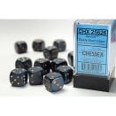 Set de 12 dés D6 16mm Polyhédraux opaque Bleu poussière et Cuivre - Chessex