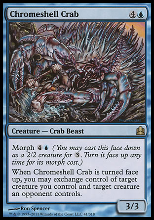 Crabe à carapace de chrome