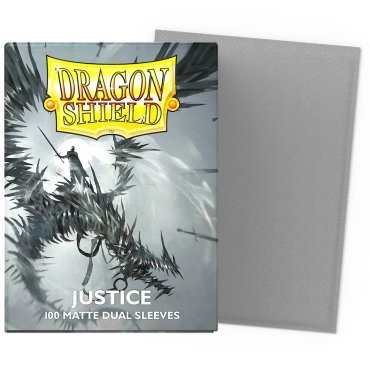 100 pochettes dual matte format standard justice dragon shield 