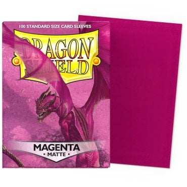100 pochettes matte format standard magenta dragon shield 
