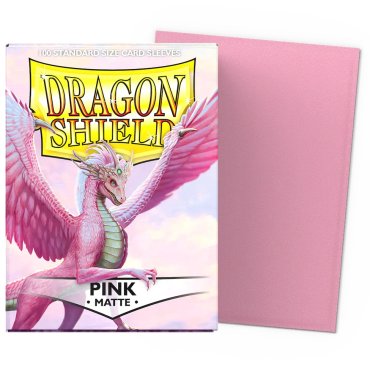 100 pochettes matte format standard pink dragon shield 