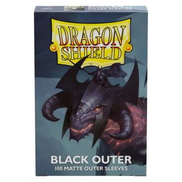 100 sur pochettes outer sleeves matte noir format standard dragon shield 