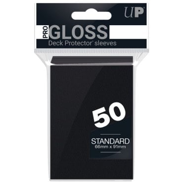 50 pochettes gloss format standard noir ultra pro 82669 