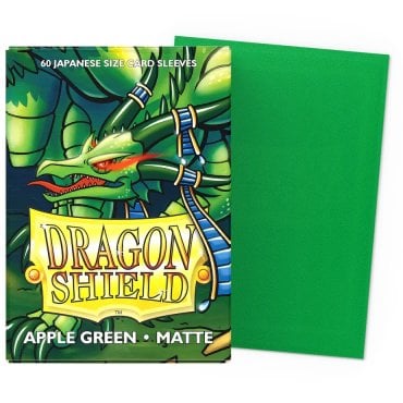 60 pochettes matte format japonais apple green dragon shield 