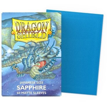 60 pochettes matte format japonais sapphire dragon shield 